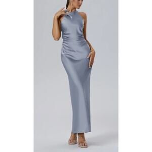 AW BRIDAL 0 XS dusty blue Teigne wedding guest bridesmaid maxi dress NEW B131